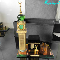 Modèle de la Kaaba en cristal de luxe, tour de l'horloge, pour la décoration religieuse