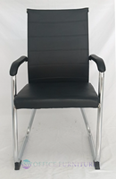 Chaise de bureau en PU de haute qualité chaises de conférence chaise de personnel de bureau avec pied fixe