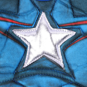 Costume Captain America pour enfants de 8 à 13 ans, tenue de cosplay bleue avec motif étoile et bouclier - Product Image 2