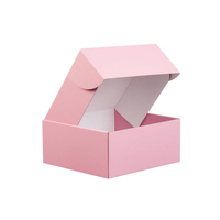 Caja de correo corrugado en relieve con logotipo personalizado ecológico, MOQ bajo, materiales reciclados rosas, embalaje de calcetines, caja de regalo personalizada