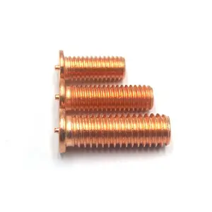 stainless steel copper plated CD flanged fully threaded capacity discharge spot welding studs screw