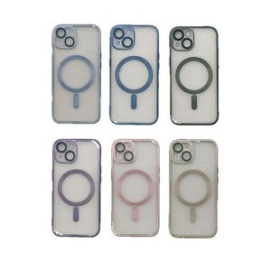 Funda para teléfono móvil con soporte de anillo magnético para iPhone 14 Pro Max, cubierta protectora transparente - Product Image 1