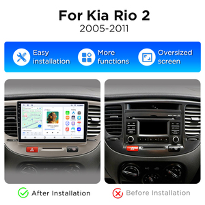 Junsun Reproductor Multimedia para Auto con Navegación GPS Android Auto y CarPlay Inalámbrico de 9 Pulgadas para Kia RIO 2 2005-2011 - Product Image 2