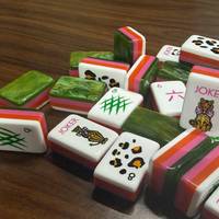Juego de Mahjong Americano Miniatura, Estándar Oficial, 160 Fichas Acrílicas de 1.26 Pulgadas, Ligero, Fácil de Transportar