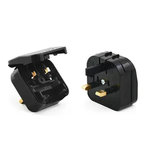 Hot Sales Ecp Brandvertragende European Travel Adapter Plug Converter Eu Europa Europese Vde 2 Pin Naar Uk Bs 3 pin Met 13A Zekering