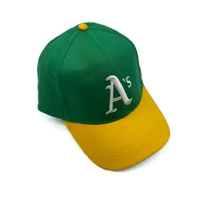 Fabricant de casquettes casquettes de baseball vertes à 6 panneaux broderie personnalisée logo casquette de sport ajustée chapeaux de safar structurés
