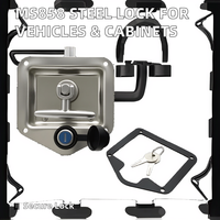 Serrure de panneau de camion Tuoxin MS 858 antivol en acier inoxydable zingué, clé plate, déverrouillage par clé plate, pour portes de camping-car, boîtes à outils, serrures électriques