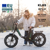 Vélo électrique pliable KOOLUX avec pneus larges, 250W 48V 20 pouces, vente en gros, usine directe, entrepôt UE, CE EN15194 DOC