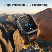 Reloj Inteligente Deportivo Resistente para Exteriores K72, Pantalla AMOLED de 2.13'', Brújula, Barómetro, Resistente al Agua 3ATM, Resistente al Polvo