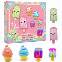 Coffret Cadeau Fidget du Fabricant : Ensemble de Jouets Squishy, Pack Combo Animaux Méduse à Presser en Maltose, Emballé pour Fêtes d'Anniversaire d'Enfants et Noël