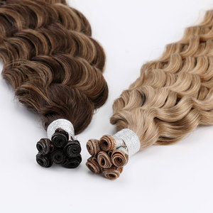 Extensioni per <span class=keywords><strong>capelli</strong></span> umani Genius Weft 100% Remy, invisibili, a doppia trama, con punte ispessite, per uso quotidiano in salone e per donne. - Product Image 3