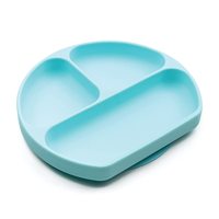 Assiette à ventouse en silicone pour bébé et tout-petit, compartimentée, sans BPA, pour l'autonomie alimentaire, compatible lave-vaisselle, écologique