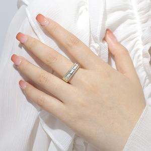 卸売オーシャンブルーオパールジュエリー925シルバーダイヤモンドファッションジュエリーメキシカンオパールバンドリング - Product Image 6