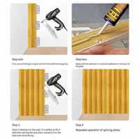 Panel Dinding Cladding WPC Luar Ruangan, Papan Siding 3D Embossed Komposit Kayu Plastik Dekoratif