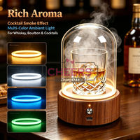 Fumeur à cocktails électrique avec dôme, kit de fumage rechargeable pour whisky et bourbon, infuseur à fumée USB pour bar