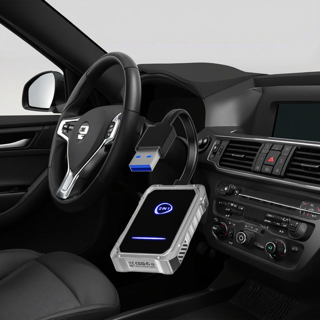 Cayplay USB Wireless Carplay Adapter Android Auto Compatible for Honda CRV Toyota Rav4 Apple Vehicles