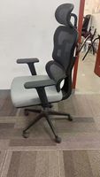 Chaise de bureau ergonomique contemporaine à dossier haut pivotant avec cadre en acier inoxydable, dossier en maille, pour ordinateur, rafraîchissante et réglable
