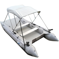 Venta de fábrica, barco de catamarán de carrera inflable con barco pequeño, barco de alta velocidad