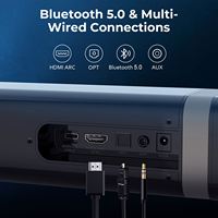 Barres de Son KY2020D pour Téléviseur, Enceinte Sans Fil Détachable, Système Son Surround Home Cinéma