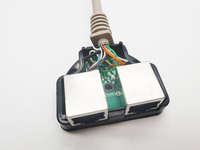 Kabel Pemisah Ethernet Adaptor Jaringan RJ45, 1 Adaptor Kabel Internet LAN Pria Ke 2 Wanita, Cocok Super Cat5, Cat5e, Cat6