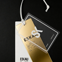 Etiquetas de Papel Reciclable de 800g con Grabado de Lujo, Personalizables con Logotipo de Marca para Prendas