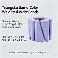 Bracelet lesté portable en silicone à texture triangulaire réglable 1LB 2LB (paire) – Écologique pour l'exercice de force des débutants