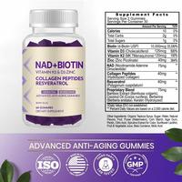 Bonbons Gommeux Bio Véganes pour Adultes à base de Nicotinamide Riboside (NAD+), Vitamines B3 et D3, Sodium et Zinc pour la Santé Cellulaire et l'Anti-âge