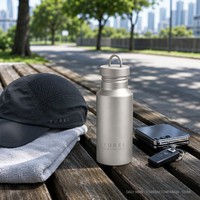 Bouteille d'eau en titane pour sports de plein air, tasse saine en titane pur, grande bouteille portable, bouilloire en titane pour la randonnée