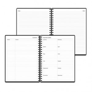 Custom 2024-2025 <b>A5</b> Leather Spiral Student <b>Planner</b> for Middle/High School Students 100 Sheets Weekly/Monthly Spreads Academic - Product Image 4