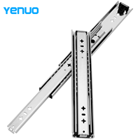 Glissières de tiroir à extension complète robustes YENUO de 12 à 40 pouces (1 paire) - Rails métalliques à roulement à billes à montage latéral pour cuisine et chambre
