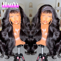 Peluca frontal de encaje HD 13x6 de densidad 250, pelucas de cabello humano 100% virgen sin procesar con cutículas alineadas, pelucas de cabello humano vietnamita pre-arrancadas con ondas corporales.