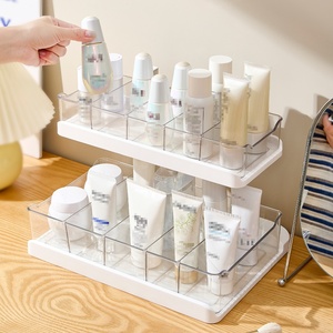 2 Tier Transparent <b>Plastic</b> Kitchen Storage Rack Bathroom Holder Under Sink Organizer Shelf <b>Sliding</b> Drawer - Product Image 6
