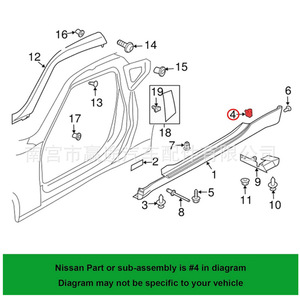 Winning Journey Nissan Interior <b>Trim</b> Panel <b>Clips</b> 76882-EG01A Plastic Fasteners 25pcs - Product Image 5
