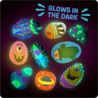 Kit de Peinture sur Roche Phosphorescent pour Enfants, Cadeau Créatif, Jouet Éducatif pour Garçons et Filles