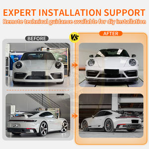 Kit carrosserie en fibre de carbone sèche de style TR pour <span class=keywords><strong>Porsche</strong></span> <span class=keywords><strong>911</strong></span> 992 SD, lèvre avant, jupes latérales, diffuseur arrière, kit carrosserie, pièces de carrosserie automobile - Product Image 2