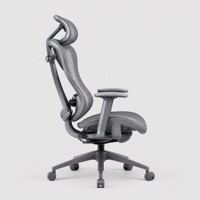 Chaise de bureau ergonomique à dossier haut en maille avec appui-tête et soutien lombaire réglables, chaise pivotante pour ordinateur pour le bureau à domicile