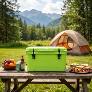 Glacière thermique rotomoulée à <span class=keywords><strong>roulettes</strong></span> de 45 L avec stockage de glace sèche pendant 5 jours, logo personnalisé, design moderne pour la pêche et les activités de plein air - Product Image 1
