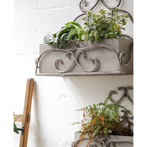 Étagères flottantes vintage européennes en métal et fer, porte-plantes durable à fixer au mur pour la chambre d'enfant et le salon - Product Image 5
