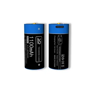 Bateria Recarregável de Íon de Lítio YaDan 3.7V 1100mAh <span class=keywords><strong>18350</strong></span> com Cabo Tipo-C - Product Image 1