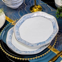 Nouveau bol et ensemble de vaisselle en porcelaine osseuse pour ménage assiette et bol en céramique haut de gamme combinaison bol et vaisselle