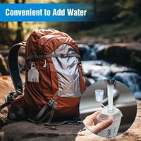 Gourde souple transparente blanche 150 ml, gourde souple pliable en TPU pour sac d'hydratation, gilet de course