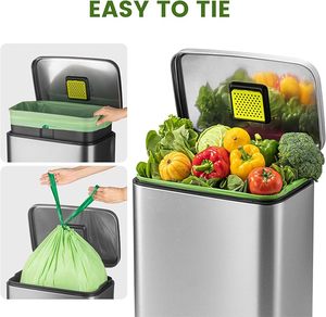 Bolsas de basura de alta resistencia con cordón de 13 galones con bolsas extra gruesas de 1 Mil 49,21 litros 30 bolsas altas para basura de comida de cocina - Product Image 6