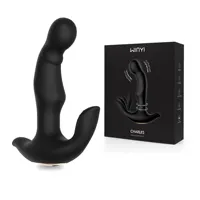 Masseur de prostate vibrant sans fil en silicone avec 10 modes de stimulation, ensemble de bouchons anaux avec billes épaisses rotatives