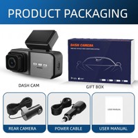 Caméra de tableau de bord 4K personnalisée en usine, double canal avant et arrière, écran 3,18'', contrôle via application WiFi, module de stationnement, DVR de voiture