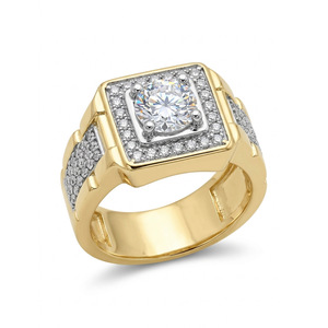 Groothandel Charmante Zuidoost-Aziatische Herenringen Koper Luxe Diamanten Bezette Mode Sieraden Open Ringen voor Heren - Product Image 1