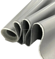 Tissu en fibre de verre enduit de silicone directement de l'usine, tissu tressé en fibre de verre 430 g/m², enduit double face de silicone 160 g