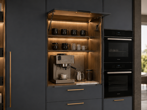 Sistema di Armadietti da Cucina Personalizzati con Dispensa Nascosta, Garage per Elettrodomestici, Bar Caffè, Contenitore Estraibile e <span class=keywords><strong>Mobile</strong></span> <span class=keywords><strong>Forno</strong></span> Integrato - Product Image 4