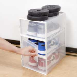 Cajas apilables de plástico Clear <span class=keywords><strong>Jordan</strong></span> Black Artículos para el hogar <span class=keywords><strong>Caja</strong></span> de almacenamiento de <span class=keywords><strong>zapatos</strong></span> transparente - Product Image 6