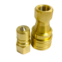 KZD 1/8 1/4 pt filetage npt ISO7241-B coupleur rapide hydraulique en laiton pour tuyau d'air