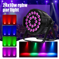 Projecteur LED Par 24x10W RGBW 4-en-1 CRI90 DMX512 Wash Strobe Sonore Actif pour Scène, DJ, Fête, Mariage, Événement, Concert, Club, Location d'éclairage
